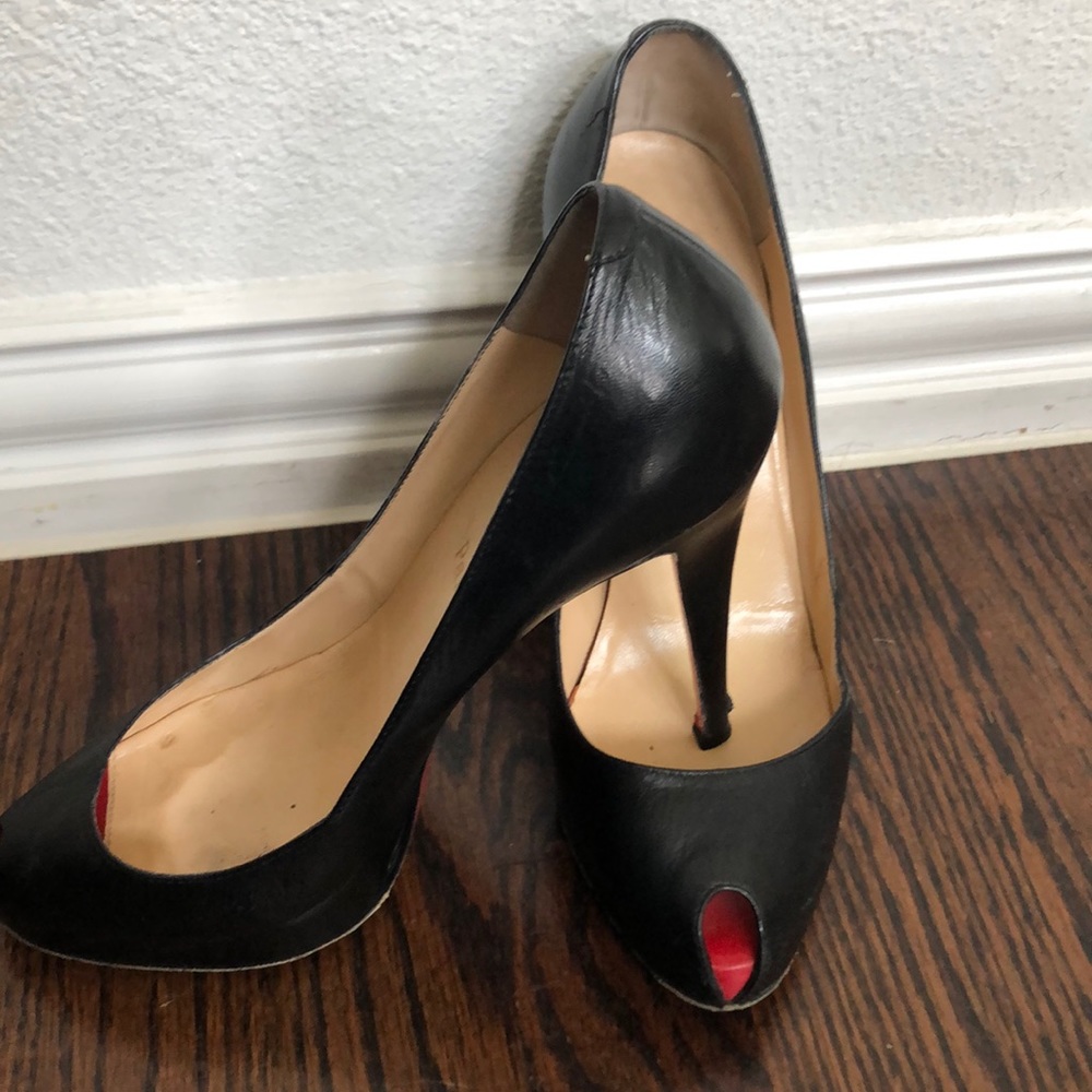 Christian louboutin peep toe heels